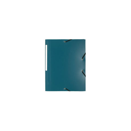 Rubber band folder LYRECO A4 PP 3-colour green