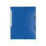 Rubber band folder LYRECO A4 PP 3-colour blue