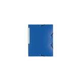 Rubber band folder LYRECO A4 PP 3-colour blue