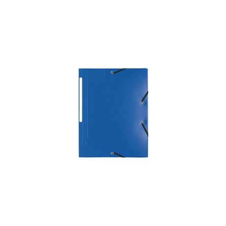 Rubber band folder LYRECO A4 PP 3-colour blue