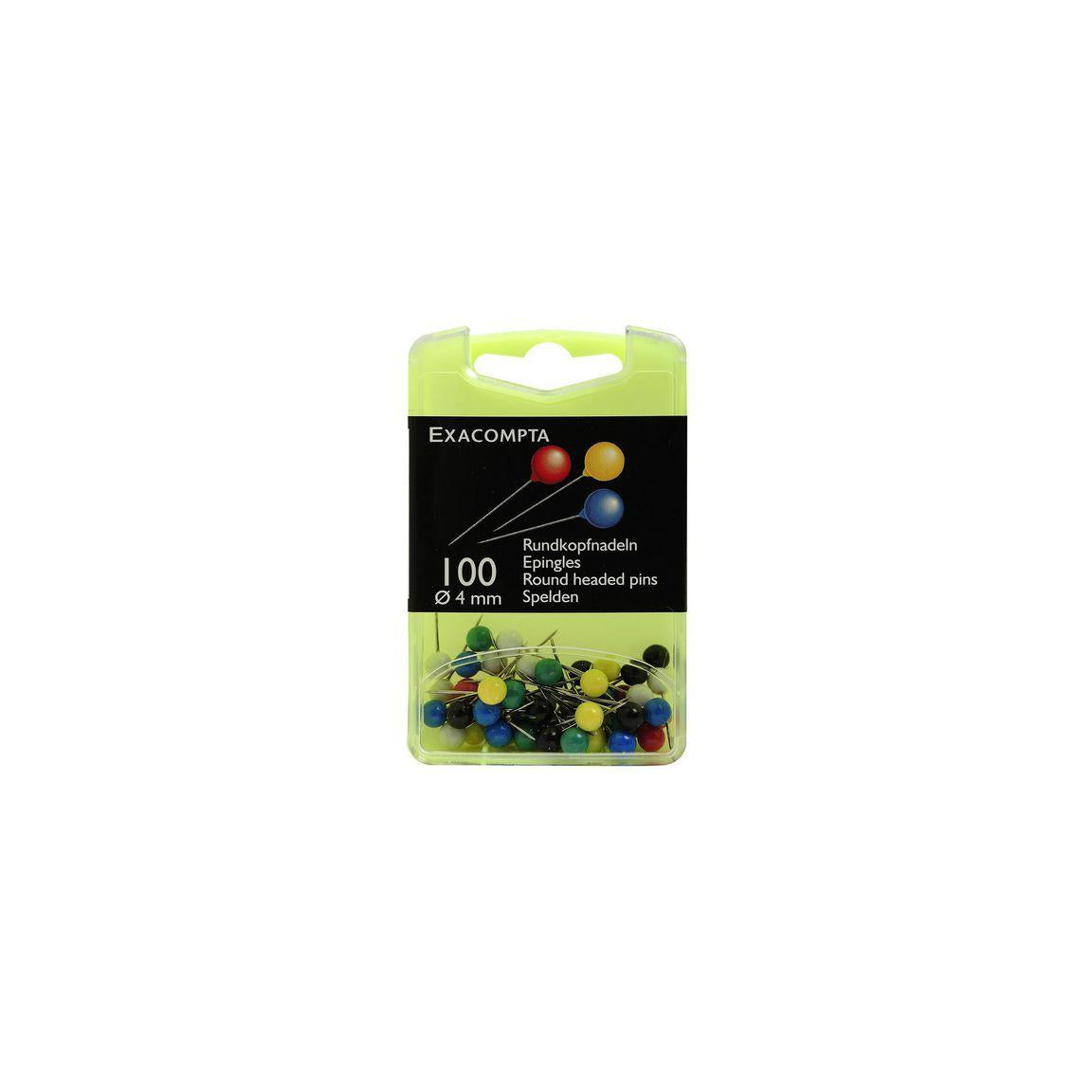 Map pin EXACOMPTA 4mm black colour 100/pc