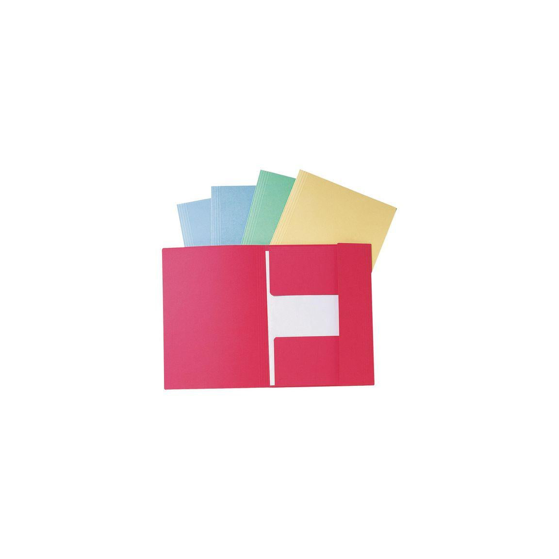 Folder LYRECO A4 3 flap 280g green 50/pack