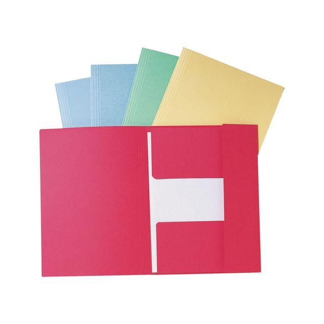 Folder LYRECO A4 3 flap 280g green 50/pack