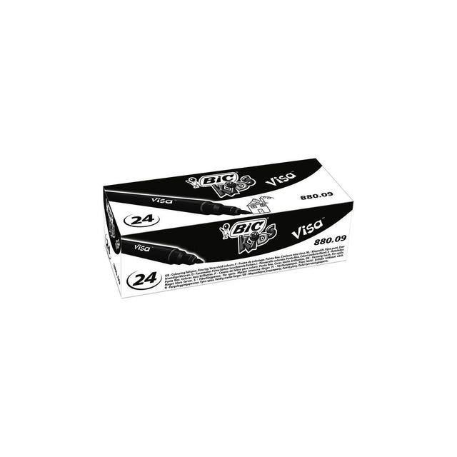 Fibre pen BIC Kids Visa F black 24/pc