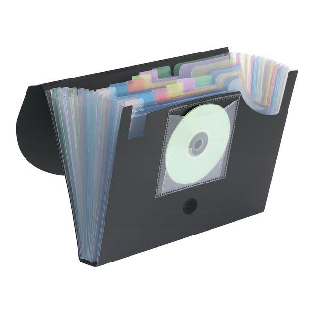Expander folder 12 compartments 240x330x35mm black