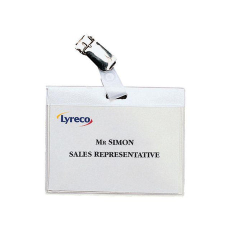 Nameplate LYRECO with clip 60x90mm 30/pc