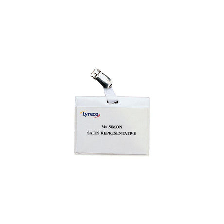 Nameplate LYRECO with clip 60x90mm 30/pc