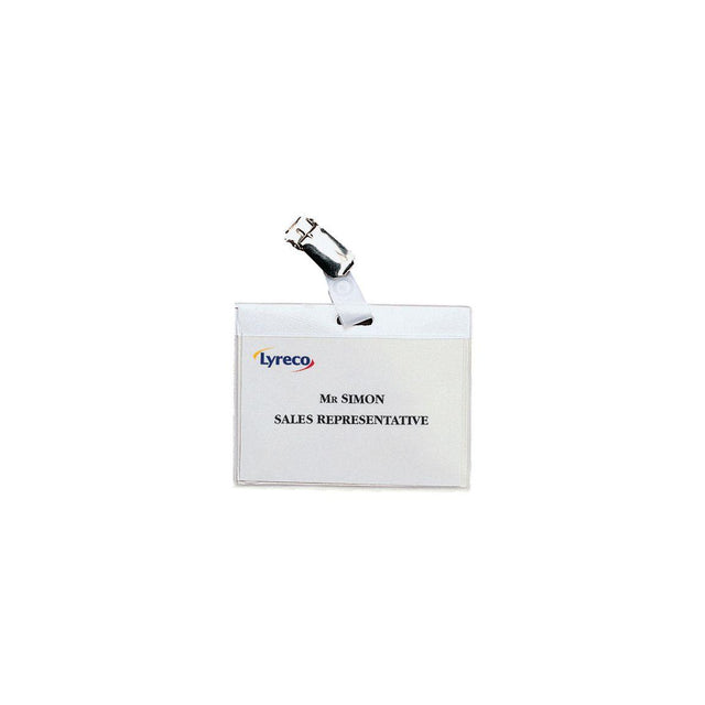 Nameplate LYRECO with clip 60x90mm 30/pc