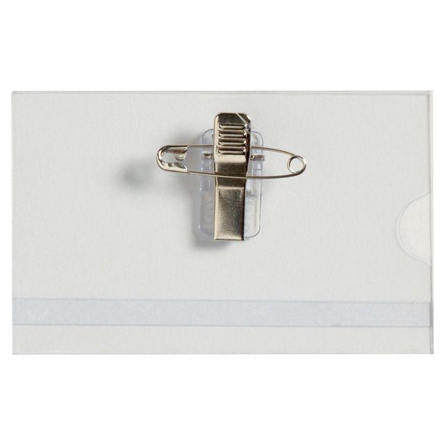 Nameplate LYRECO w.clamp/needle 55x89 50/pc