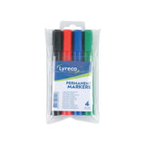 Marking pen LYRECO 1-5mm black colours 4/pc