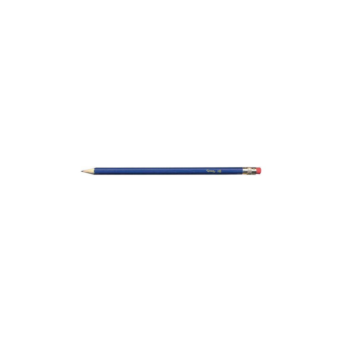 Pencil LYRECO eraser top HB 12/pack