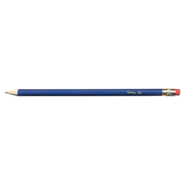 Pencil LYRECO eraser top HB 12/pack