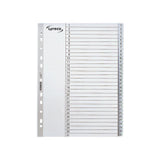 Plastic register LYRECO A4 PP 1-31 grey