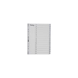 Plastic register LYRECO A4 PP 1-15 grey