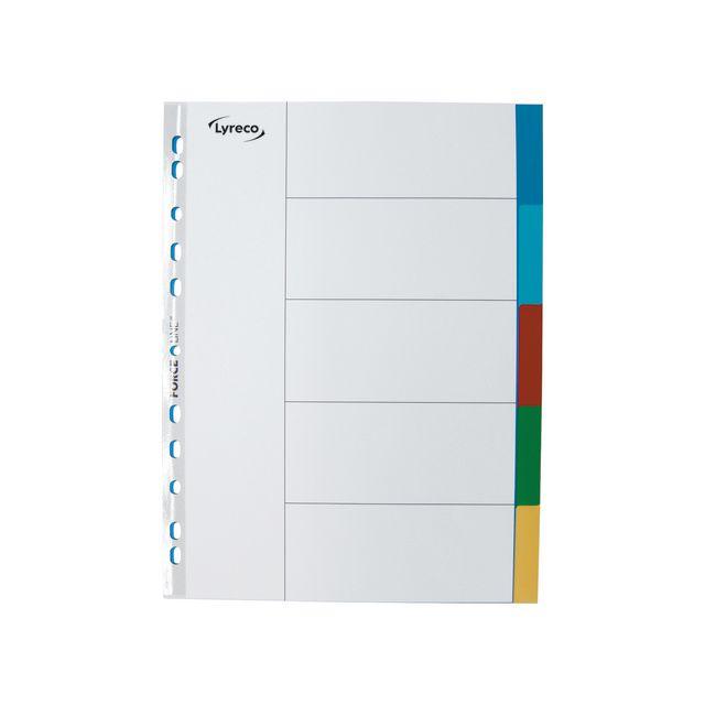 LYRECO A4 5-page unprinted plastic files