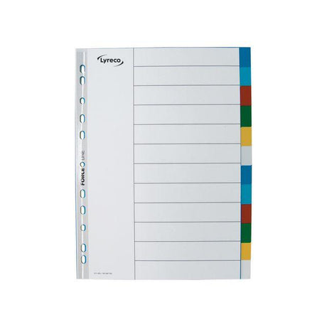 Plastic files LYRECO A4 PP 12-page colour