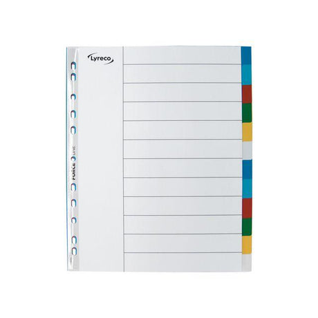 LYRECO A4+ PP 12-page colour plastic index