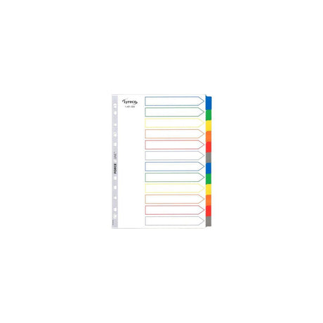 Card index LYRECO A4 1-15 white
