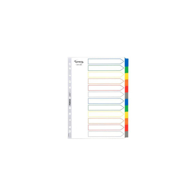 Card index LYRECO A4 1-15 white