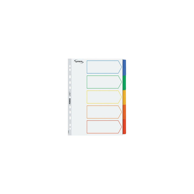 Card index LYRECO A4 5-ply