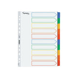 Cardboard index LYRECO A4 10 tab colours