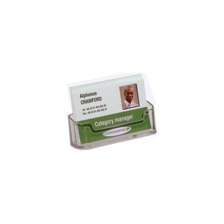Business card holder DEFLECTO 1 compartment transp