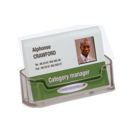 Business card holder DEFLECTO 1 compartment transp