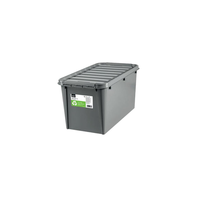 Plastic box SMARTSTORE ECO 70L with lid grey