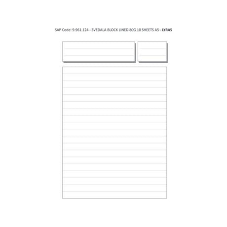 Conference pads LYRECO A5 70g 10bl line