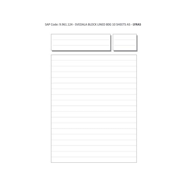 Conference pads LYRECO A5 70g 10bl line