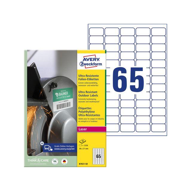 Label AVERY WH 38x21mm 3250/fp