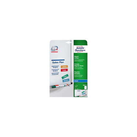 Label AVERY magnetic sign A4 white 5/pc