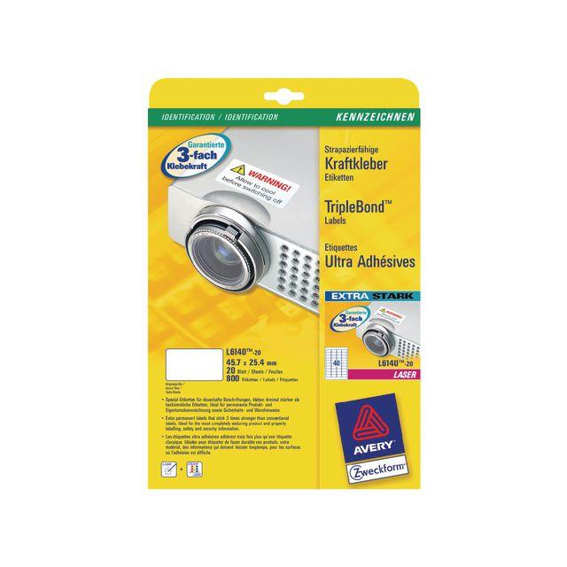 Label AVERY WH 457x254mm 800/fp