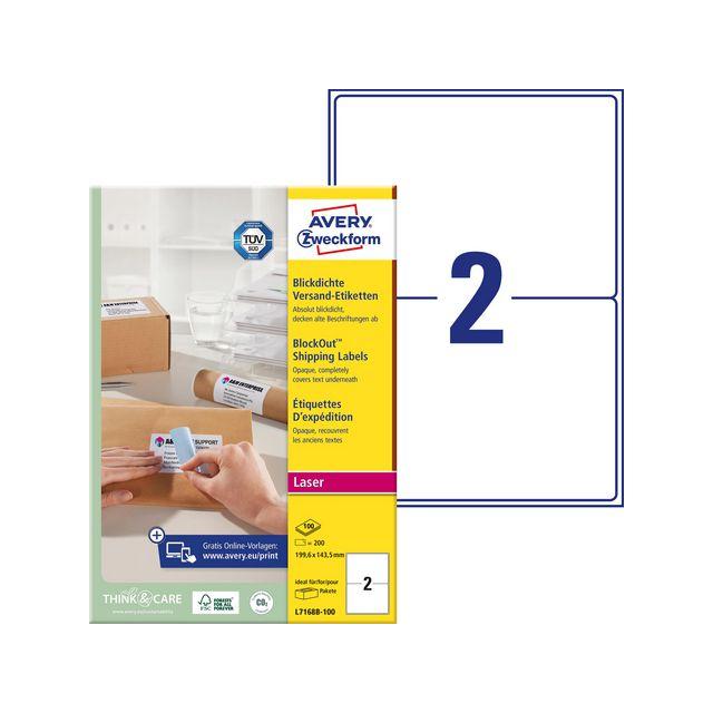 Label AVERY 199,6x143,5mm 200/pc