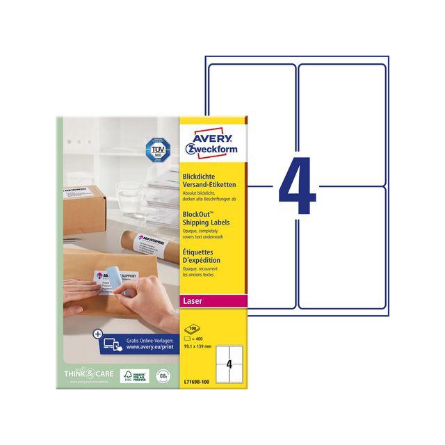 Label AVERY 99,1x139mm 400/fp