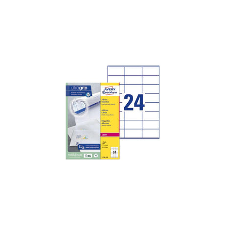 Label AVERY Laser 70x36mm 2400/pc