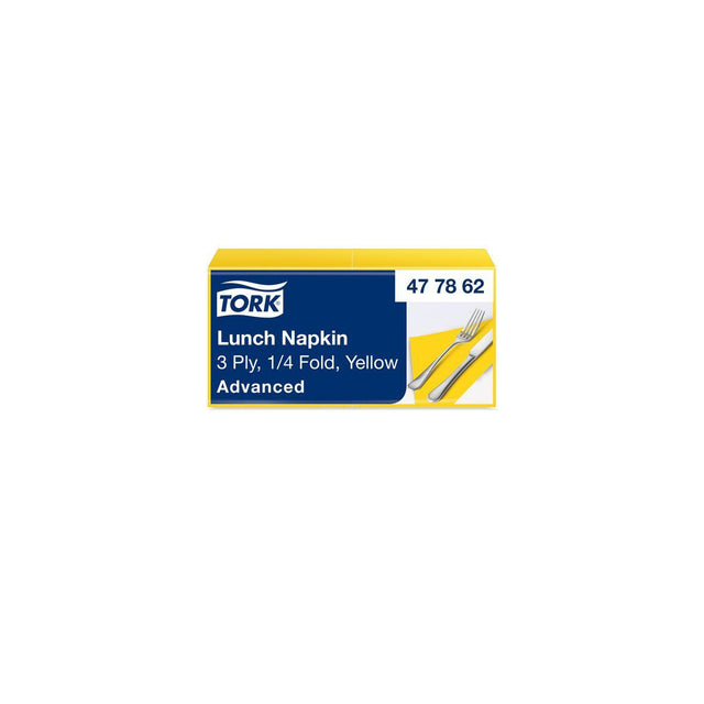 Napkin TORK Lunch 3-ply yellow 150/pack