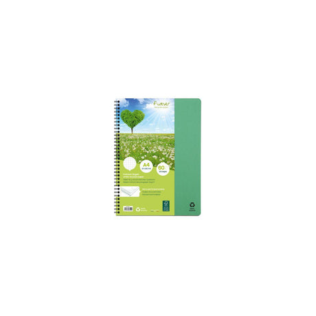 Notepad FOREVER A4 green chequered