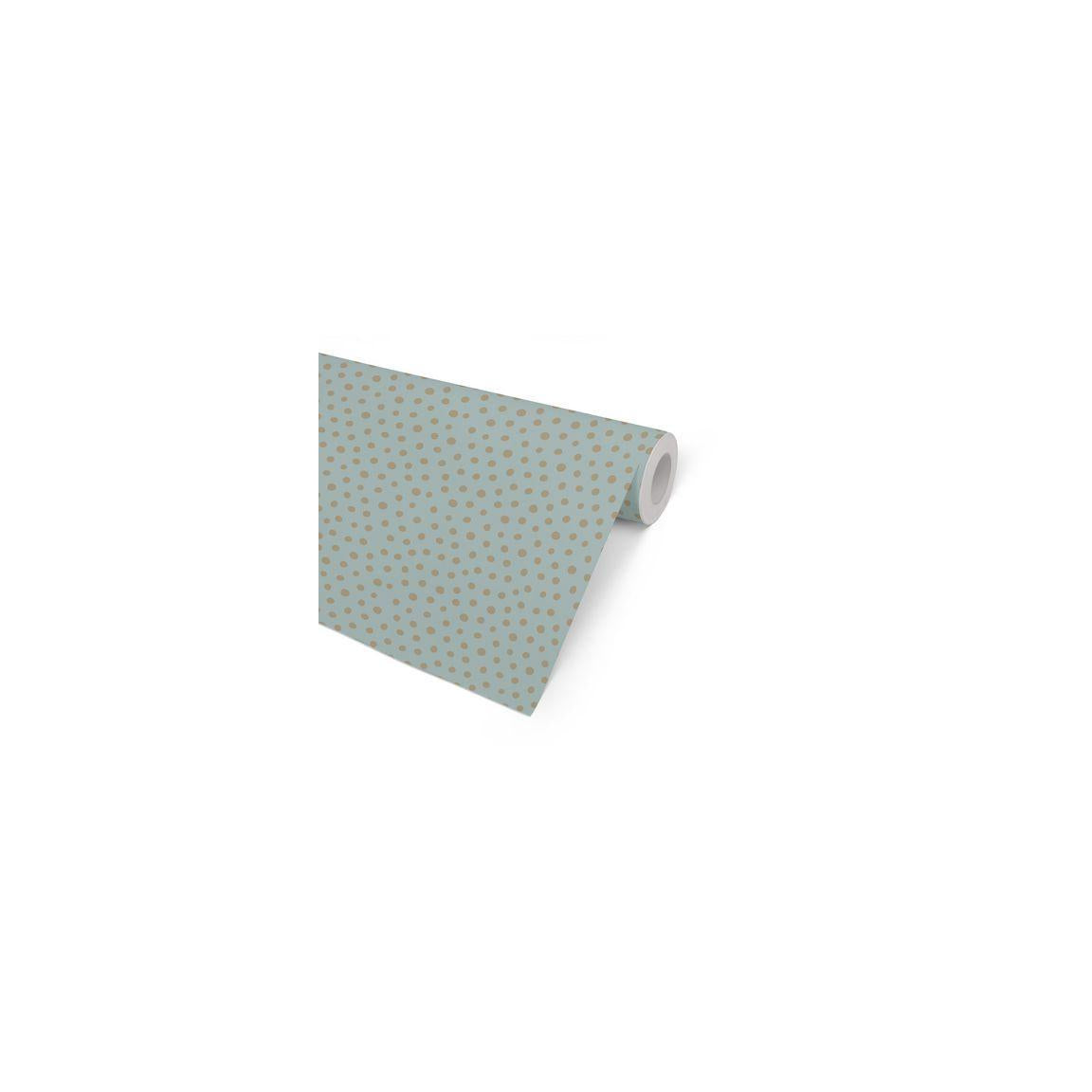 Gift wrap 57cmx154m SpotOn mint/gold