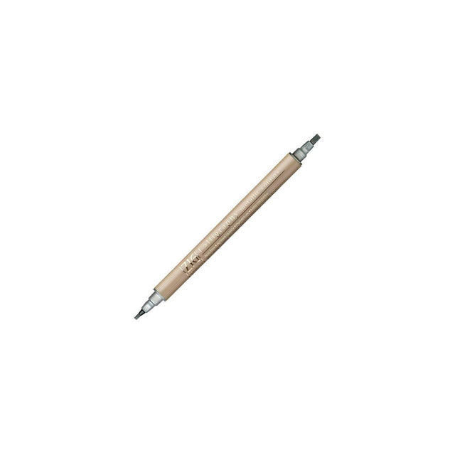 Calligraphy pen ZIG double nib silver