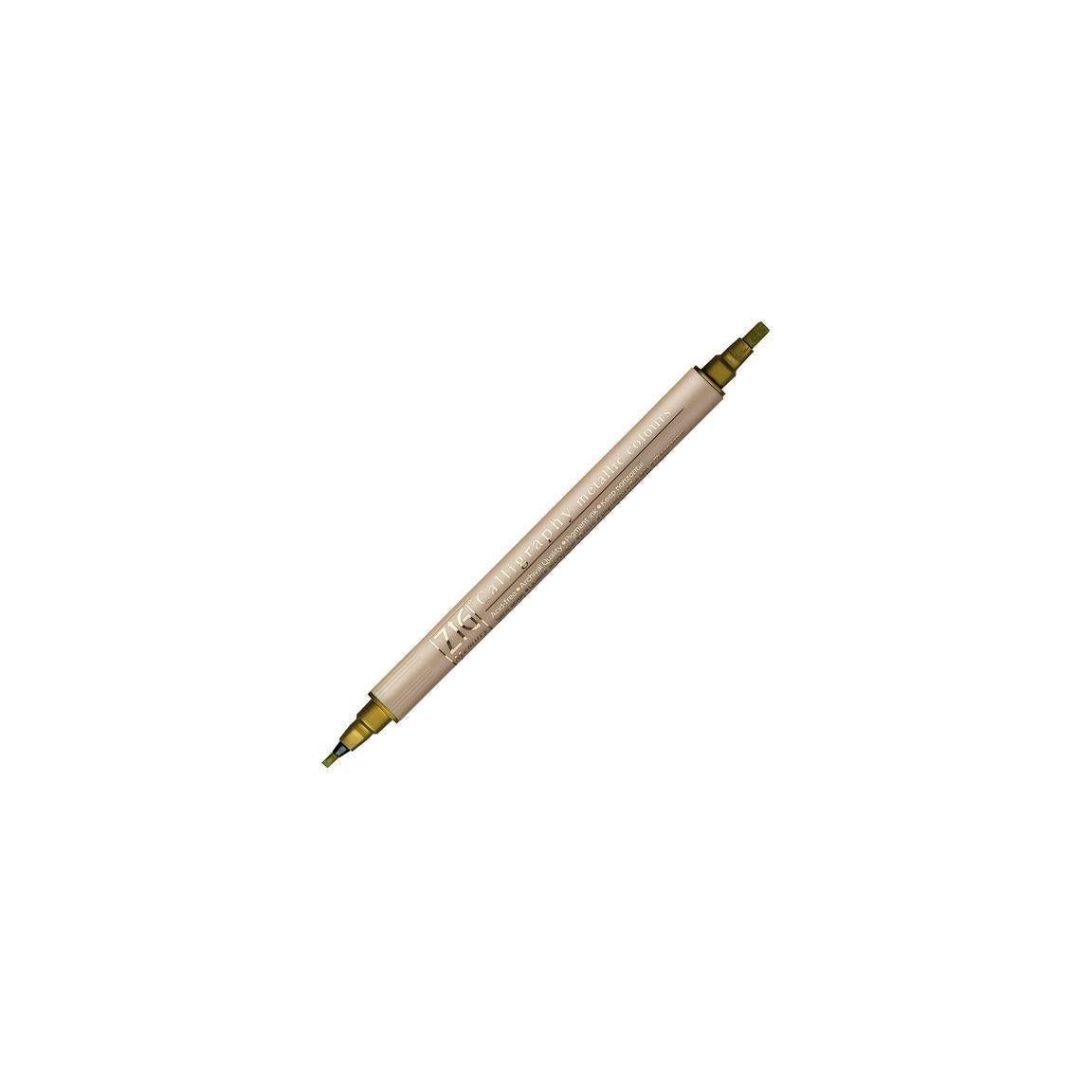Calligraphy pen ZIG double nib gold