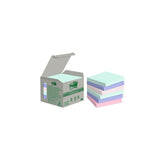 Notes POST-IT 100%recy 76x76 black.f 6/pc