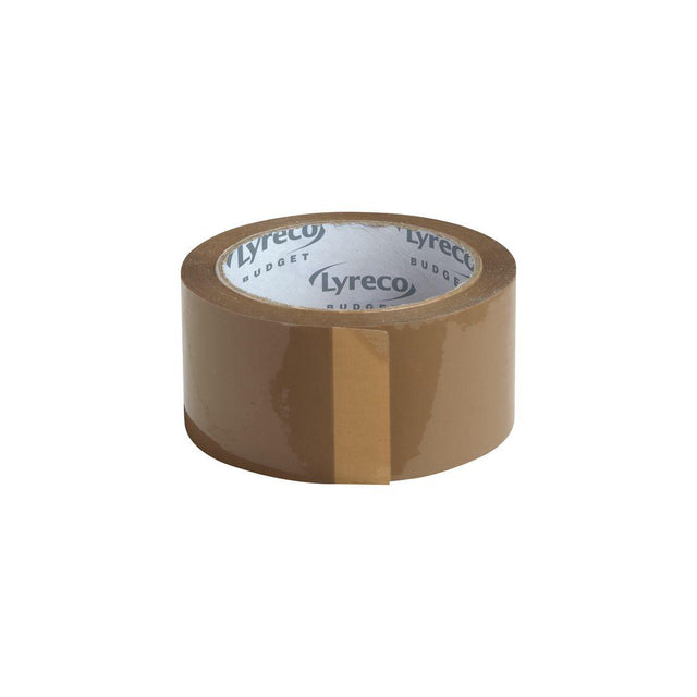 Packing tape LYRECO PP 50mmx66m Brown 6/pack