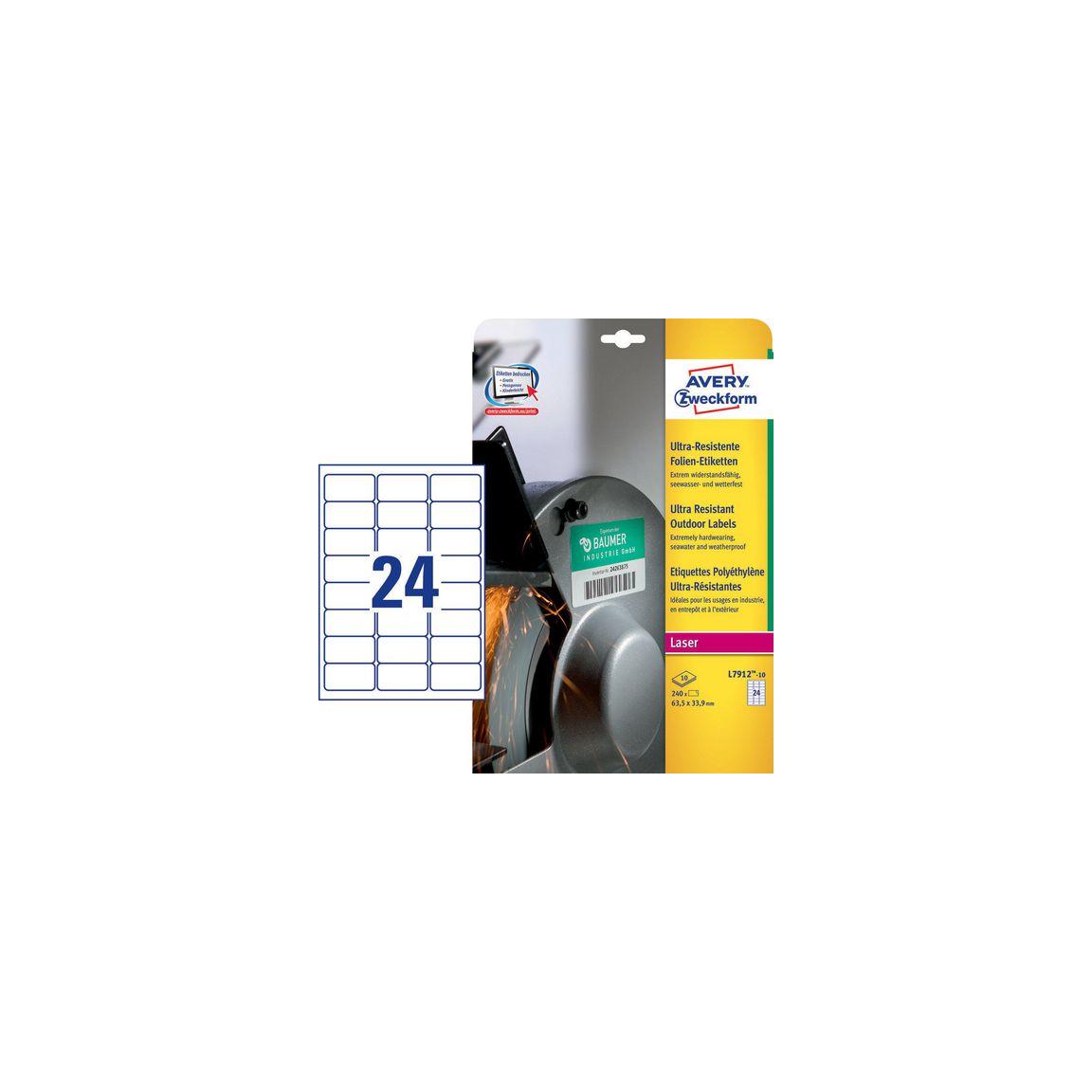 Label AVERY 63,5x33,9mm 240/fp