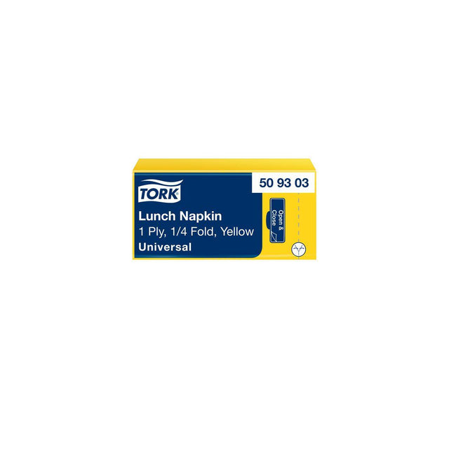 Napkin TORK Lunch 1-ply yellow 500/pack