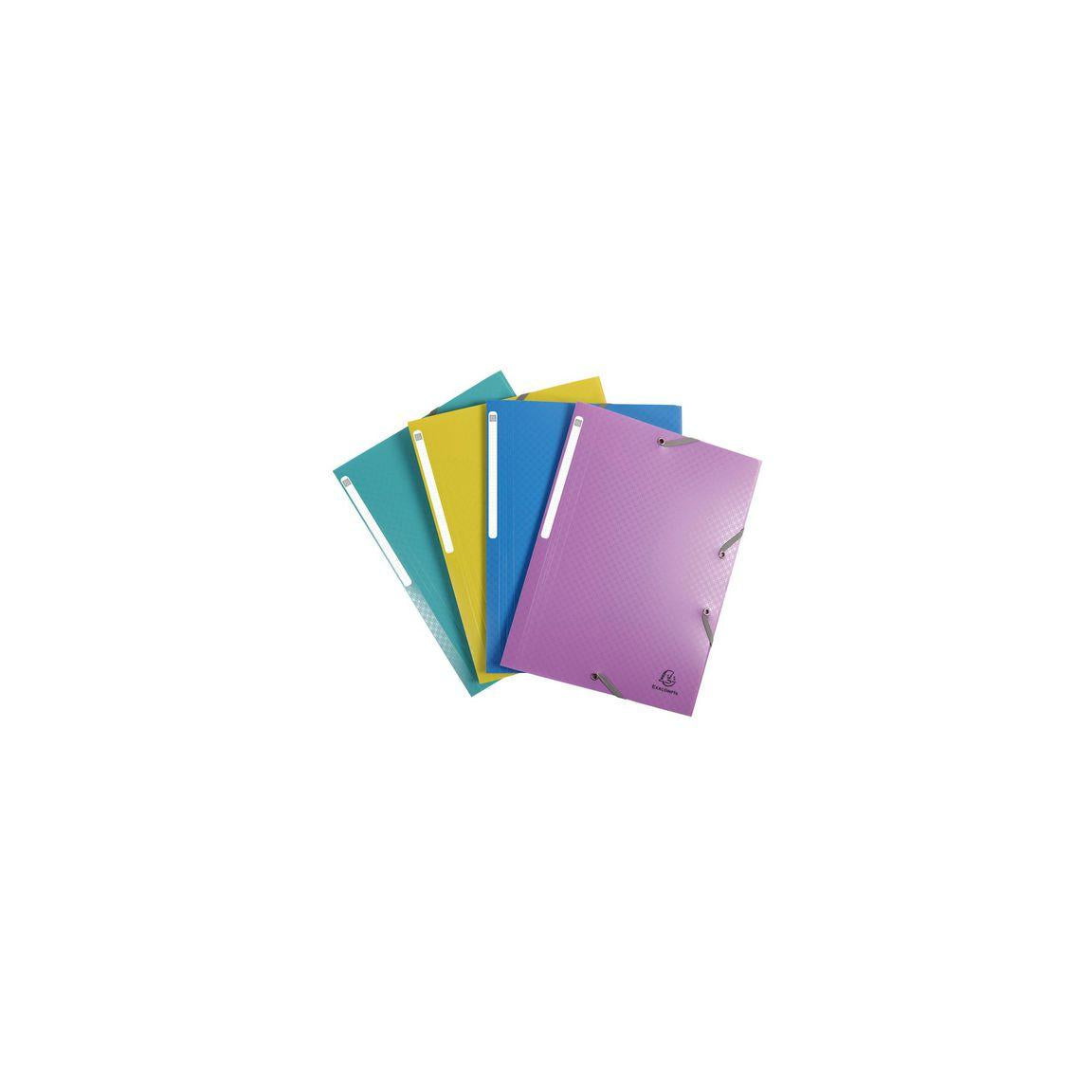 Rubber band folder EXACOMPTA 3-k PP A4 4/pc
