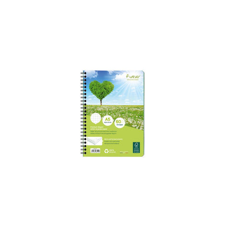 Notepad FOREVER A5 green chequered