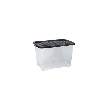 Plastic box STRATA 65L clear with lid PP
