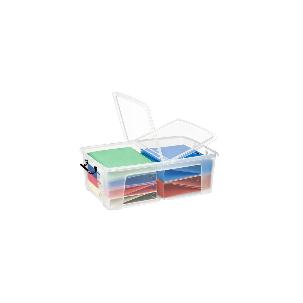 Plastic box STRATA 50L clear with lid PP
