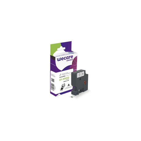 Tape WECARE 12mm Black on White